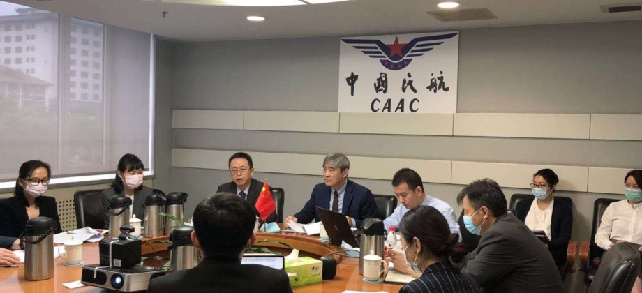 Videoconferencia entre las Autoridades Aeronáutica de Colombia y China sobre la experiencia en el manejo de la crisis del COVID19 