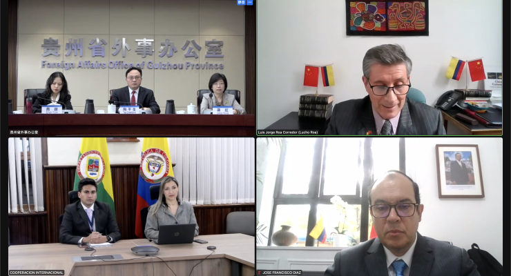 Primera Reunión Virtual entre el Departamento de Nariño y la Provincia de Guizhou fue organizada por la Embajada de Colombia en Beijing 