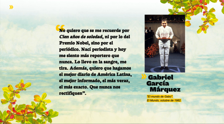 Extracto diapositivas “Cuidando el árbol de Gabo”. Ponencia Jaime Abello.